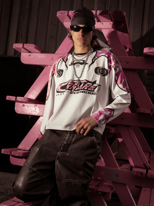 PINK CAMO LONG SLEEVE JERSEY